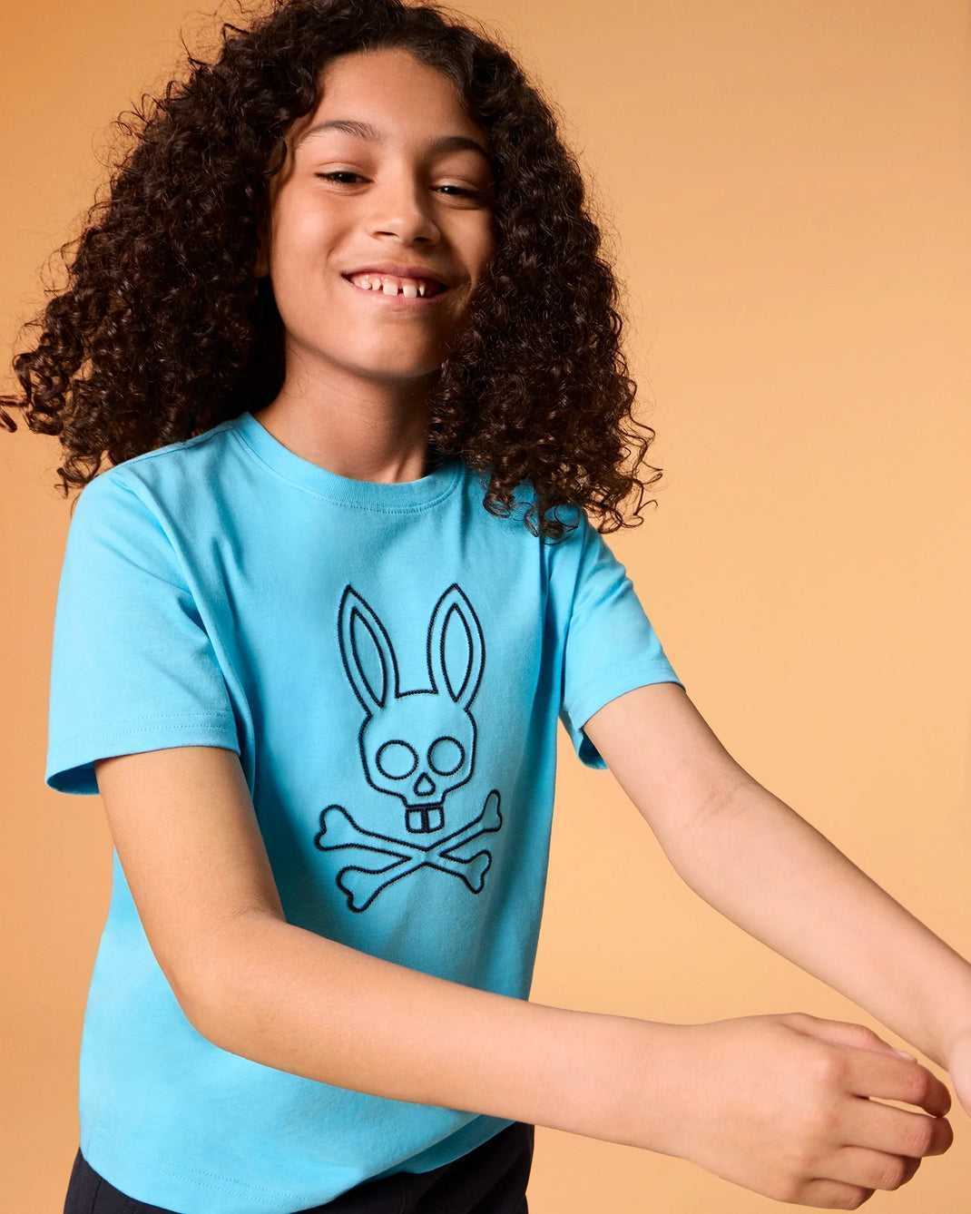 T Shirt Graphique Psycho Bunny Sheldon Graphic Tee Aquarius Enfant | ECB-18935444